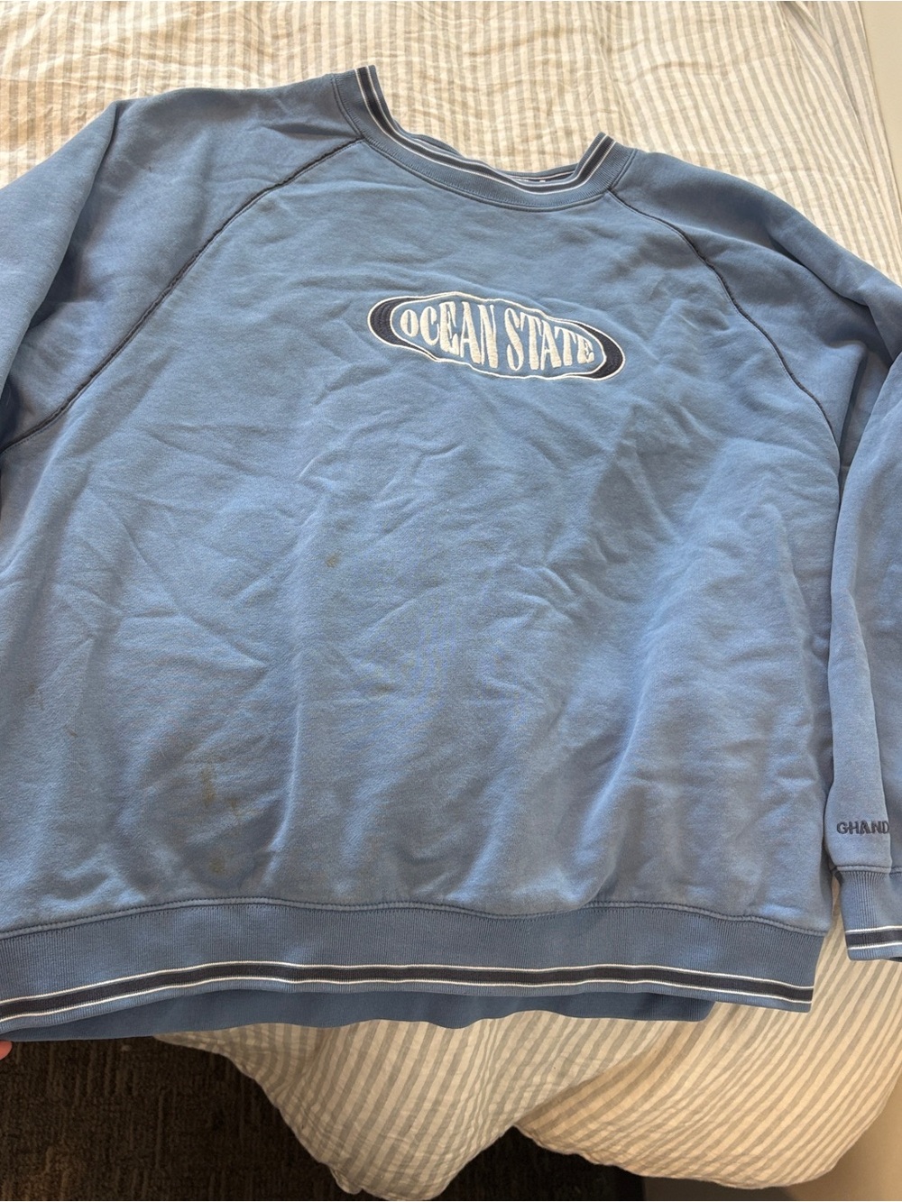 Ghanda Blue 'Ocean State' Crewneck Sweatshirt